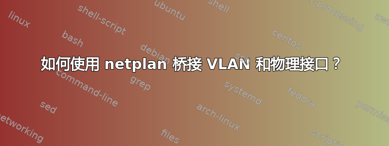 如何使用 netplan 桥接 VLAN 和物理接口？