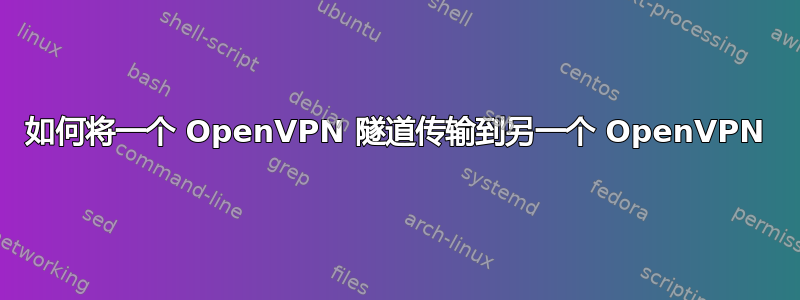 如何将一个 OpenVPN 隧道传输到另一个 OpenVPN