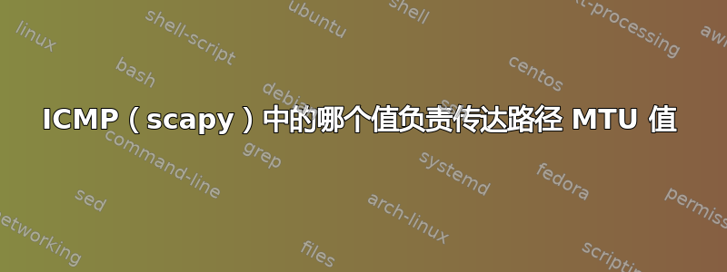 ICMP（scapy）中的哪个值负责传达路径 MTU 值