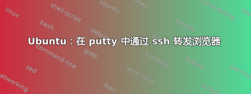 Ubuntu：在 putty 中通过 ssh 转发浏览器