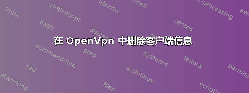 在 OpenVpn 中删除客户端信息