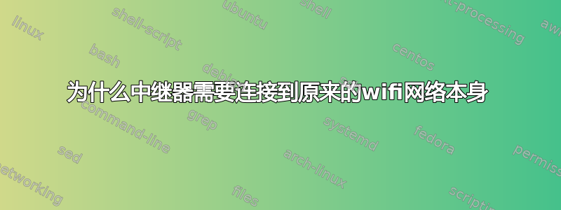 为什么中继器需要连接到原来的wifi网络本身