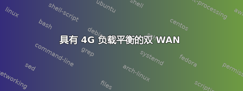 具有 4G 负载平衡的双 WAN