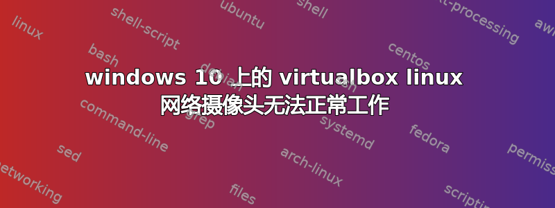 windows 10 上的 virtualbox linux 网络摄像头无法正常工作