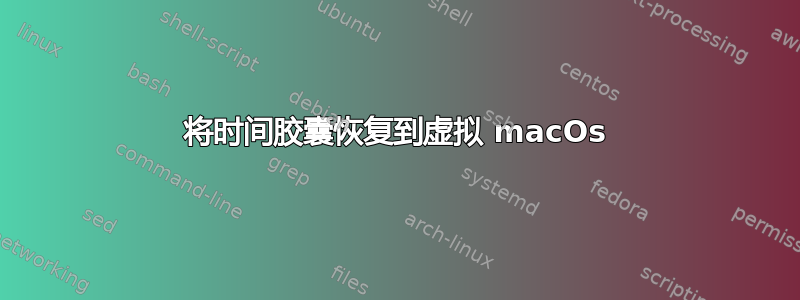 将时间胶囊恢复到虚拟 macOs