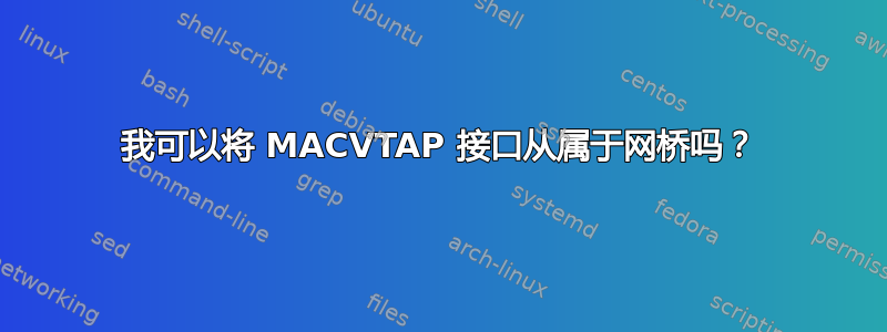 我可以将 MACVTAP 接口从属于网桥吗？