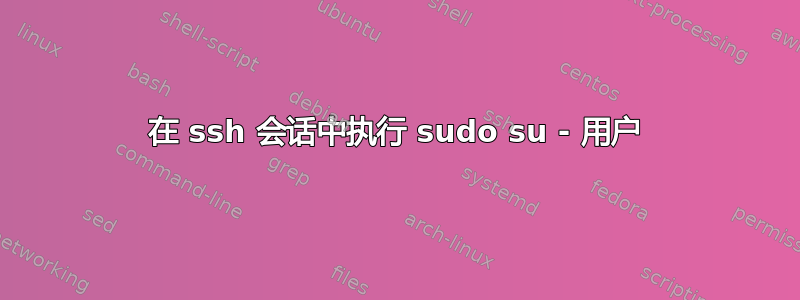 在 ssh 会话中执行 sudo su - 用户