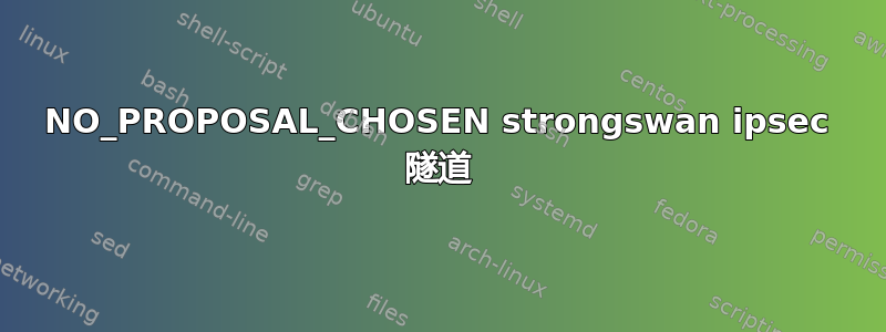 NO_PROPOSAL_CHOSEN strongswan ipsec 隧道