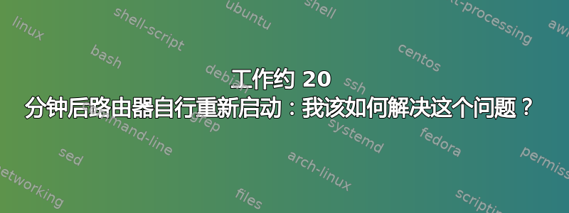 工作约 20 分钟后路由器自行重新启动：我该如何解决这个问题？