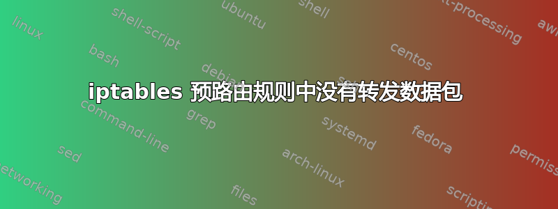 iptables 预路由规则中没有转发数据包