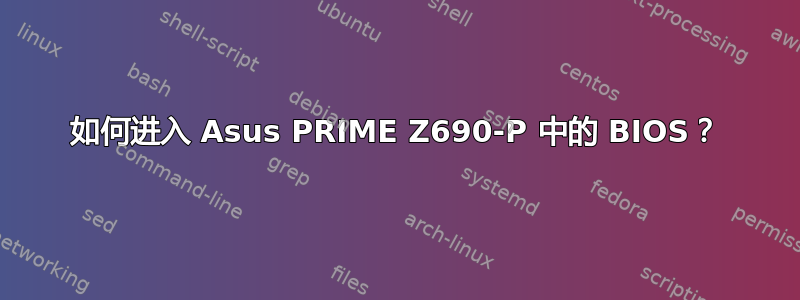 如何进入 Asus PRIME Z690-P 中的 BIOS？