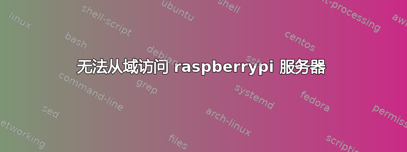 无法从域访问 raspberrypi 服务器