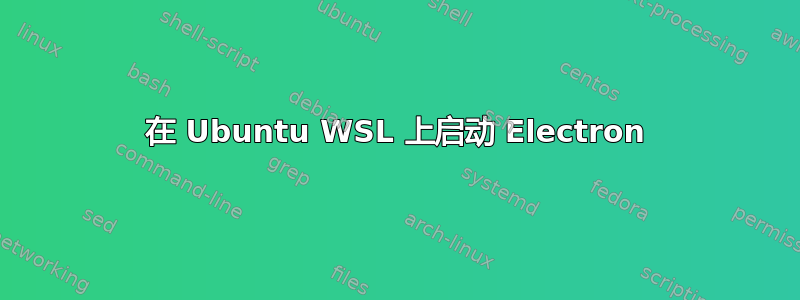 在 Ubuntu WSL 上启动 Electron