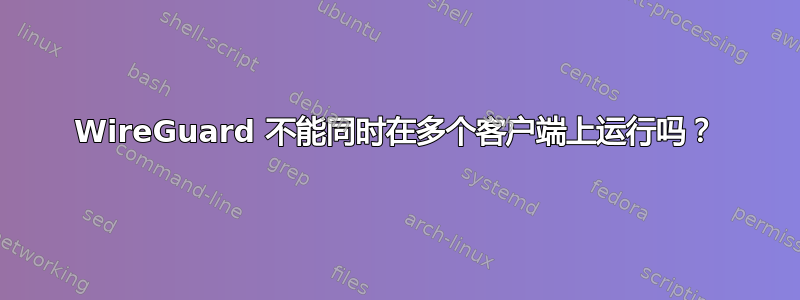 WireGuard 不能同时在多个客户端上运行吗？