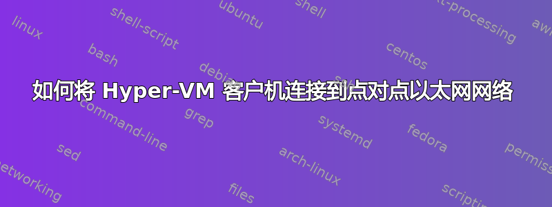 如何将 Hyper-VM 客户机连接到点对点以太网网络