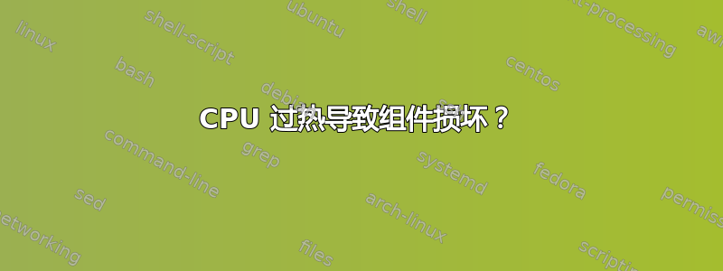 CPU 过热导致组件损坏？