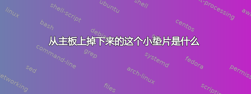 从主板上掉下来的这个小垫片是什么