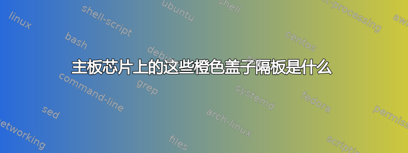 主板芯片上的这些橙色盖子隔板是什么