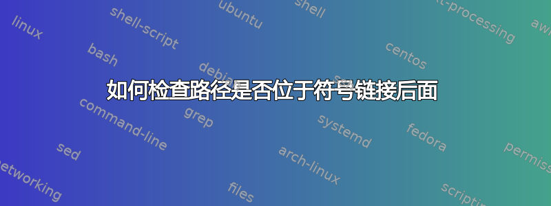 如何检查路径是否位于符号链接后面