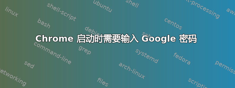 Chrome 启动时需要输入 Google 密码