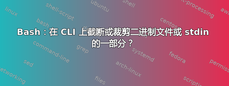 Bash：在 CLI 上截断或裁剪二进制文件或 stdin 的一部分？