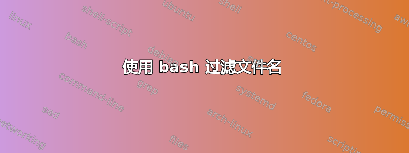 使用 bash 过滤文件名