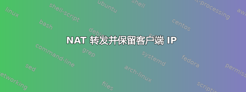 NAT 转发并保留客户端 IP