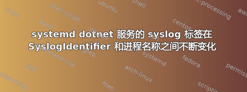 systemd dotnet 服务的 syslog 标签在 SyslogIdentifier 和进程名称之间不断变化