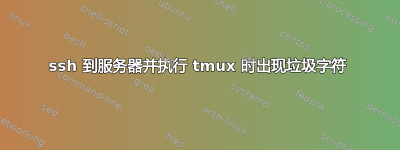 ssh 到服务器并执行 tmux 时出现垃圾字符