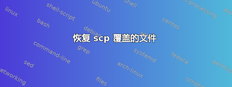 恢复 scp 覆盖的文件