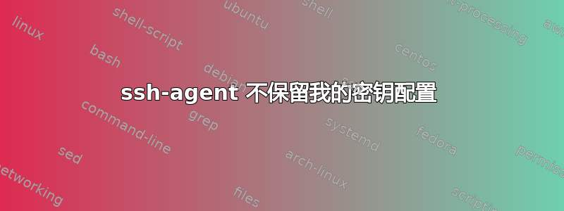 ssh-agent 不保留我的密钥配置