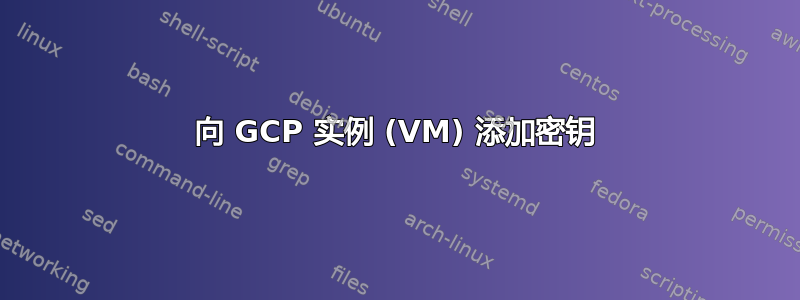 向 GCP 实例 (VM) 添加密钥