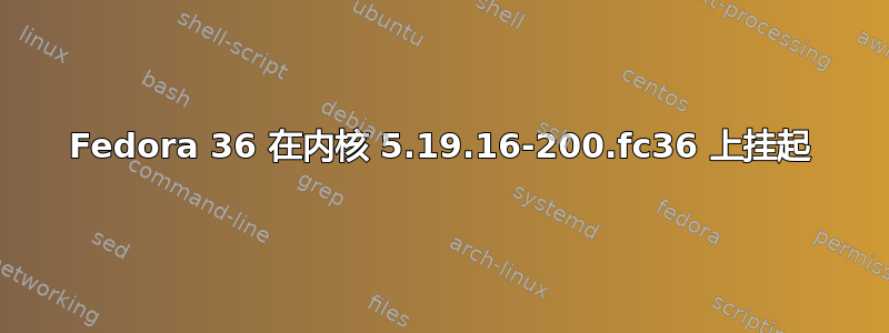 Fedora 36 在内核 5.19.16-200.fc36 上挂起