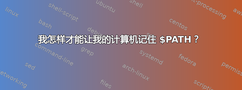 我怎样才能让我的计算机记住 $PATH？