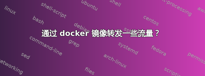 通过 docker 镜像转发一些流量？