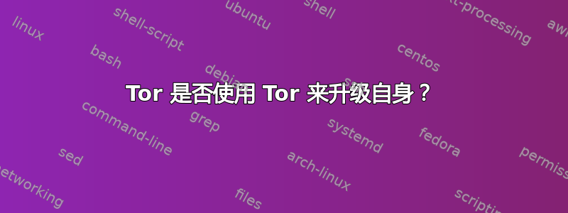 Tor 是否使用 Tor 来升级自身？