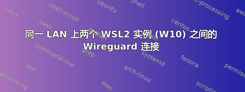 同一 LAN 上两个 WSL2 实例 (W10) 之间的 Wireguard 连接