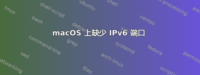 macOS 上缺少 IPv6 端口