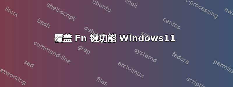 覆盖 Fn 键功能 Windows11