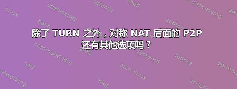 除了 TURN 之外，对称 NAT 后面的 P2P 还有其他选项吗？