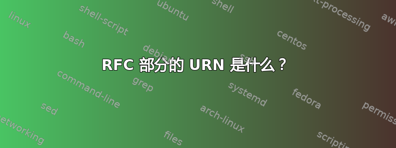 RFC 部分的 URN 是什么？