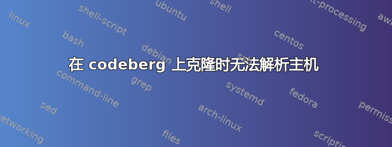 在 codeberg 上克隆时无法解析主机