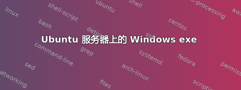 Ubuntu 服务器上的 Windows exe