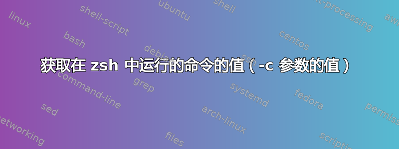 获取在 zsh 中运行的命令的值（-c 参数的值）