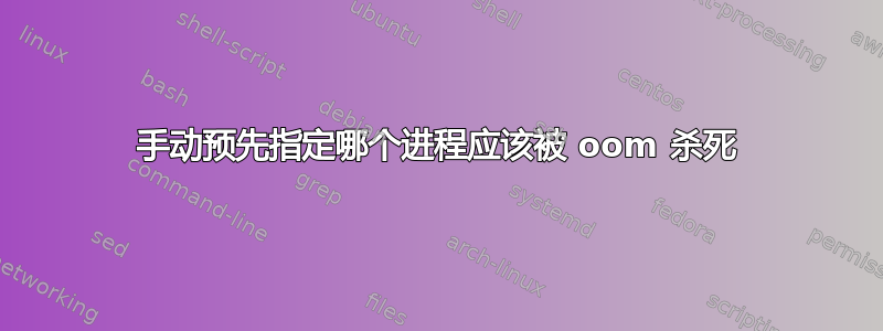 手动预先指定哪个进程应该被 oom 杀死