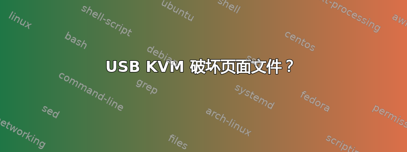 USB KVM 破坏页面文件？