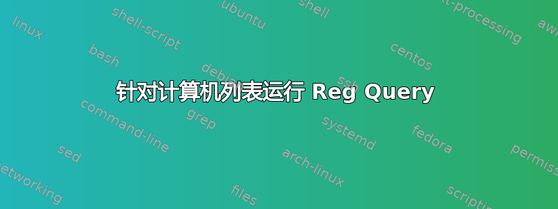 针对计算机列表运行 Reg Query