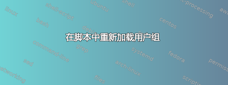 在脚本中重新加载用户组