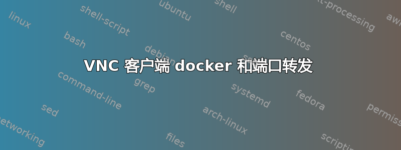 VNC 客户端 docker 和端口转发