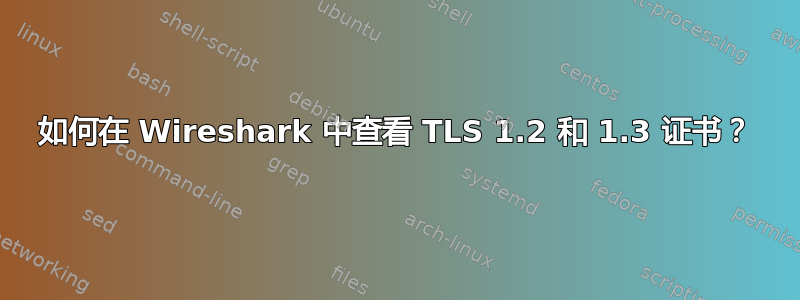 如何在 Wireshark 中查看 TLS 1.2 和 1.3 证书？